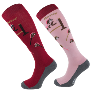 Podkolanówki jeździeckie Comodo Funny Design - Hobby Horse 3