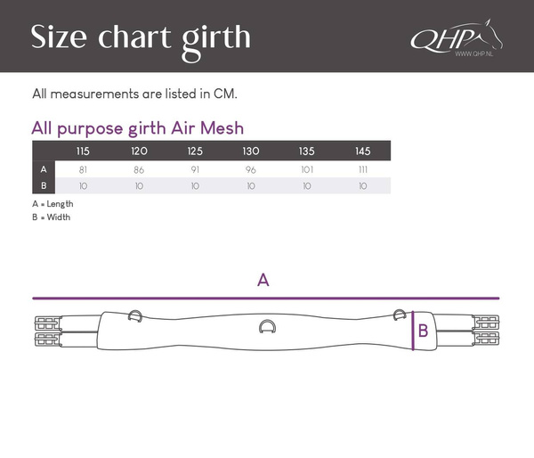 Popręg wszechstronny QHP Air Mesh