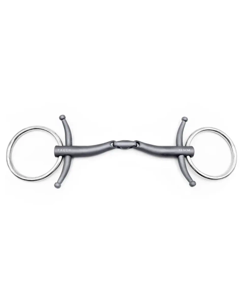 Wędzidło zwykłe z wąsami FAGER Maria Titanium - podwójnie łamane