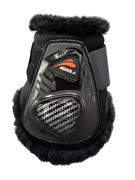 Ochraniacze tylne z futrem eQuick eCarbon Shock Fluffy Velcro