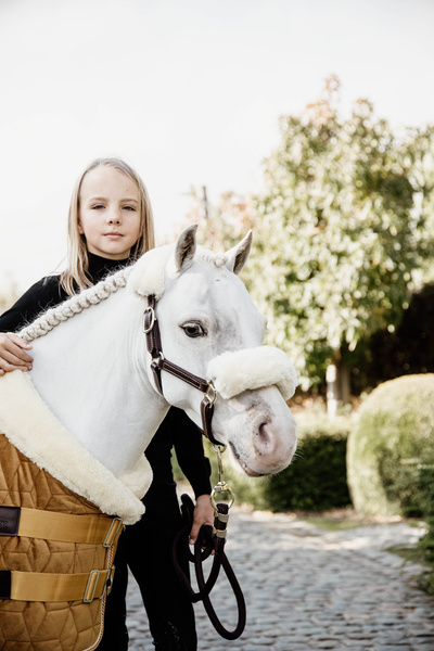 Kantar dla kucyka Kentucky Horsewear Leather Sheepskin