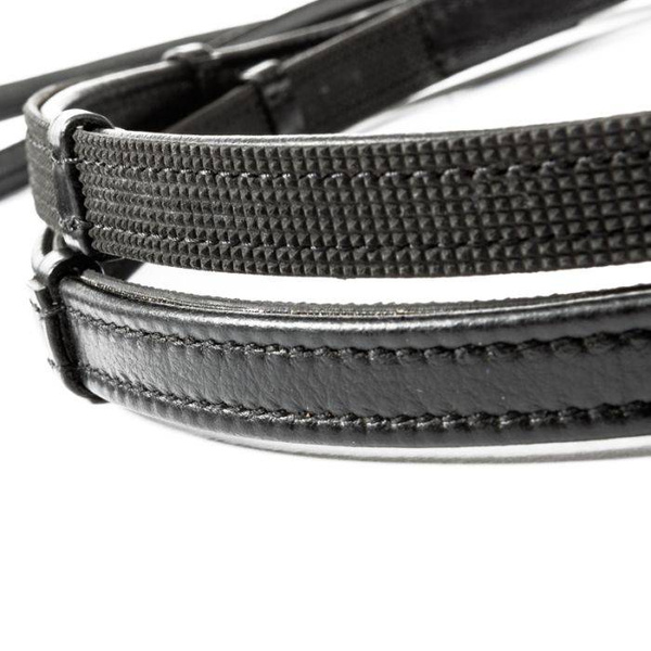 Wodze skórzano-gumowe ze stoperami Kavalkade - szerokość 16 mm