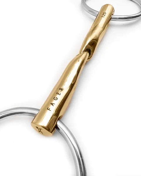 Wędzidło zwykłe FAGER Carter Sweet Gold - pojedynczo łamane