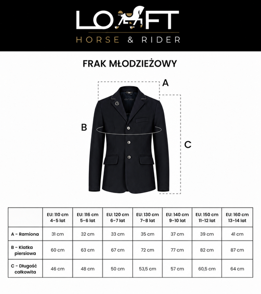 Chłopięcy frak konkursowy Kentucky Ridingwear Lyon