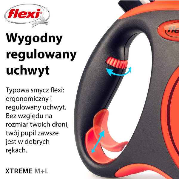 Smycz automatyczna z amortyzatorem dla psa Flexi Xtreme