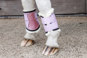 Ochraniacze dla kucyka Kentucky Horsewear Vegan Sheepskin Unicorn Glitter