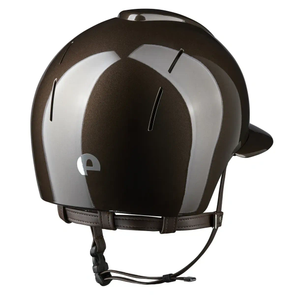 Kask jeździecki z szerokim daszkiem KEP Italia Smart Nova Polish Brown