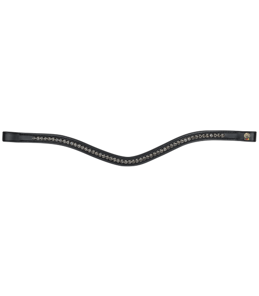 Ogłowie z nachrapnikiem szwedzkim Waldhausen S-Line Glamour