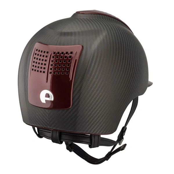 Kask jeździecki KEP Italia E-Light Carbon Matt 3 Bordeaux Inserts