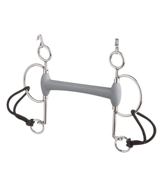 Pelham oliwkowy z długimi czankami Beris Eggbutt - prosty