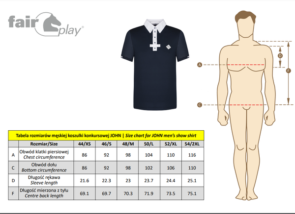 Koszula konkursowa męska z krótkim rękawem Fair Play John
