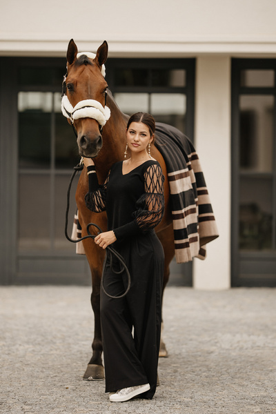 Derka polarowa Kentucky Horsewear Heavy Fleece Rug Square Stripes