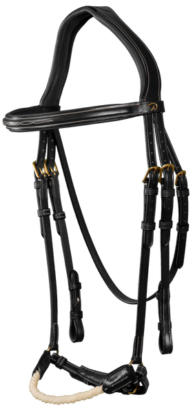 Ogłowie ze sznurkowym nachrapnikiem hanowerskim Dy'on D Collection DYAAAG