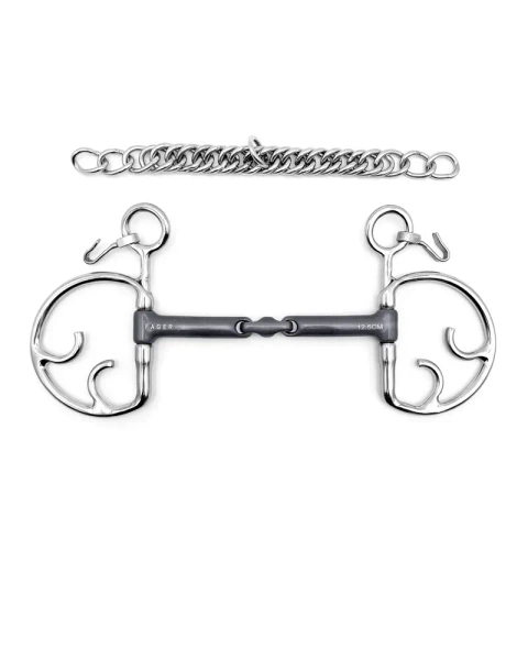 Kimblewick FAGER Fredric Titanium - podwójnie łamany