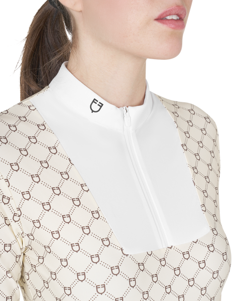 Koszula konkursowa z długim rękawem Equestro Monogram