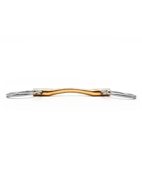 Wędzidło zwykłe z krótkimi wąsami FAGER Owen Sweet Gold - sztanga