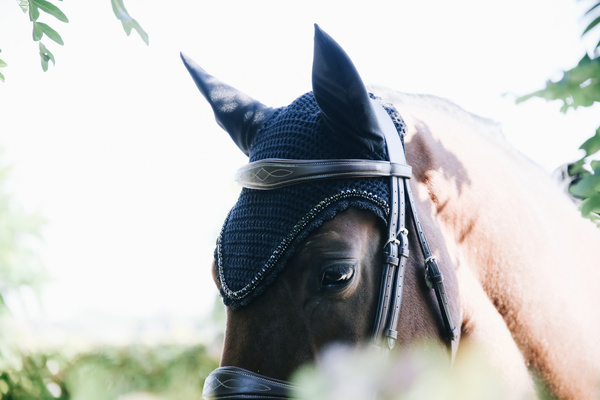 Nauszniki klasyczne Kentucky Horsewear Stone&Pearl Long