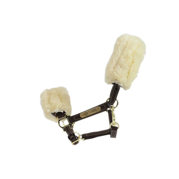 Kantar dla kucyka Kentucky Horsewear Leather Sheepskin