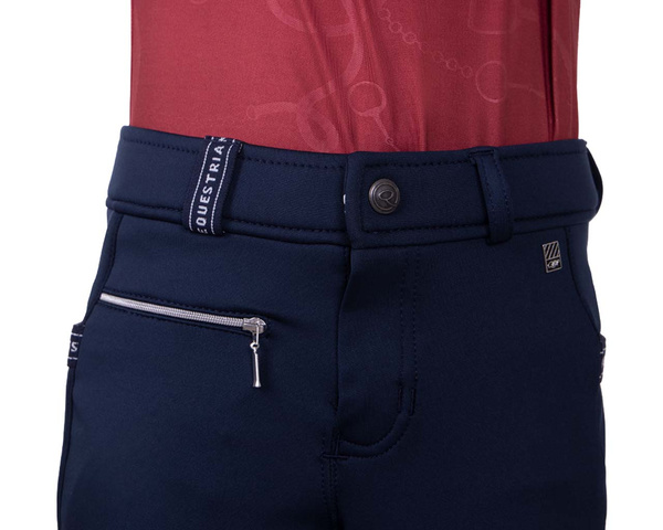 Bryczesy softshell z pełnym lejem silikonowym QHP Marlous Junior