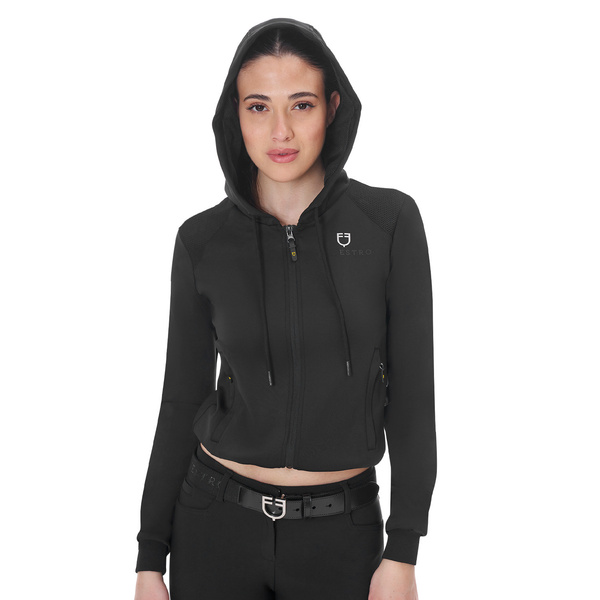 Bluza damska z kapturem Equestro Cropped Hoodie