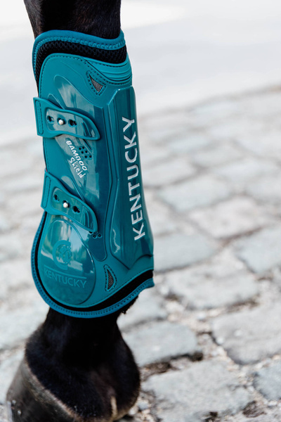 Ochraniacze przednie Kentucky Horsewear Bamboo Elastic - SZMARAGDOWE