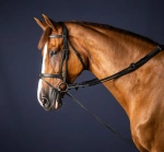 Czarna wodza skórzano-sznurkowa Dy'on New English Collection NE08B