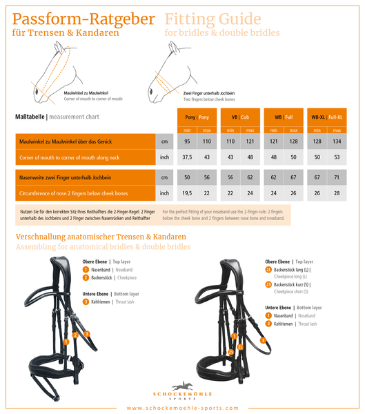 Ogłowie anatomiczne bezwędzidłowe Schockemöhle Sports Equitus Theta