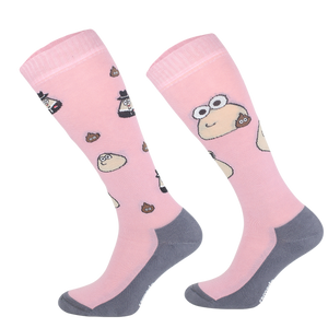 Podkolanówki jeździeckie Comodo Funny Design - Pou Pink