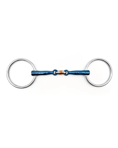 Wędzidło zwykłe FAGER Oscar Titanium - podwójnie łamane