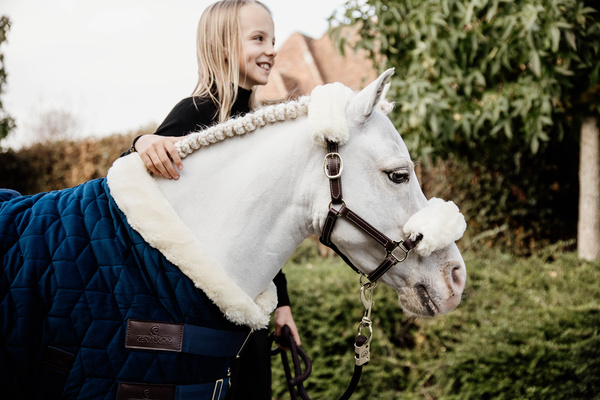 Kantar dla kucyka Kentucky Horsewear Leather Sheepskin