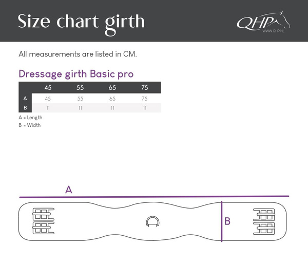 Popręg ujeżdżeniowy QHP Basic Pro