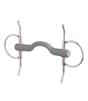 Wędzidło oliwkowe z wąsami Beris - językowe 18 mm