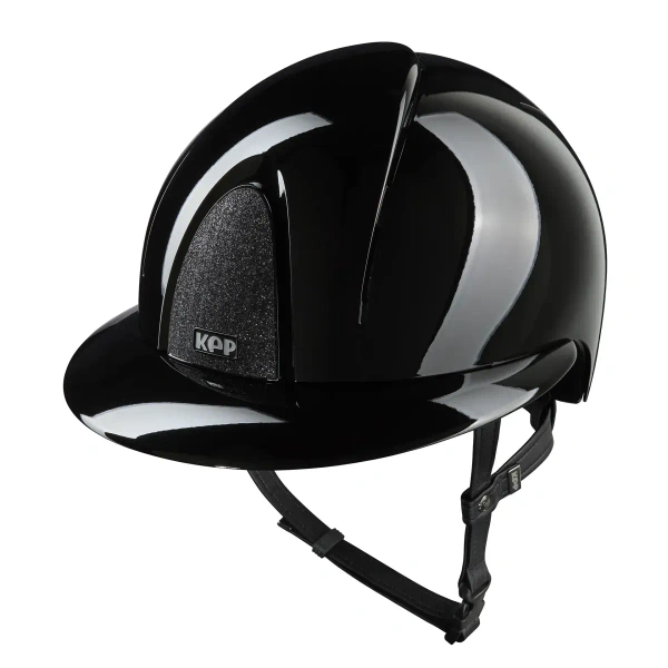 Kask jeździecki z szerokim daszkiem KEP Italia Smart Nova Polish Black Star Black