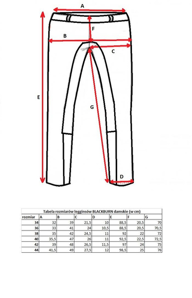 Legginsy z pełnym lejem silikonowym START Blackburn