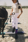 Dziewczęce bryczesy jeździeckie z kolanowym lejem silikonowym Kentucky Ridingwear Miami City