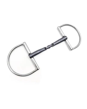 Wędzidło D-ring FAGER Emil Titanium - podwójnie łamane