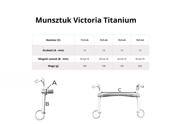 Munsztuk FAGER Victoria Titanium - prosta sztanga