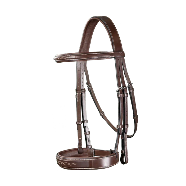 Ogłowie z nachrapnikiem angielskim Dy'on Hunter Collection USKDAL