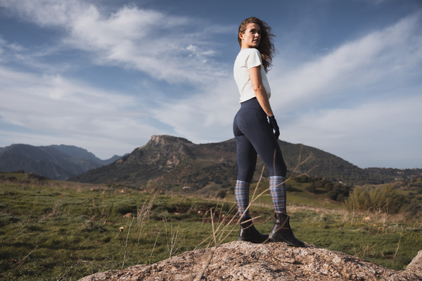 Legginsy z pełnym lejem silikonowym Horze Gillian