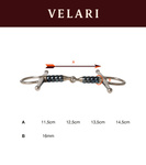 Wędzidło Velari z wąsami – pojedynczo łamane Cherry Roller Sweet Iron