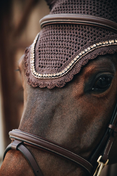 Nauszniki klasyczne Kentucky Horsewear Wellington Stone & Pearl