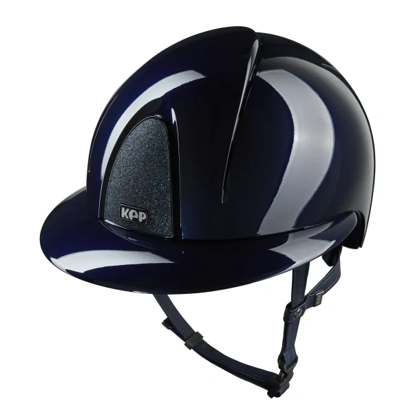 Kask jeździecki z szerokim daszkiem KEP Italia Smart Nova Polish Blue Star Blue