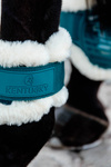 Ochraniacze tylne z futrem Kentucky Horsewear Young Horse TPU - SZMARAGDOWE