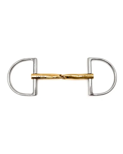 Wędzidło D-ring FAGER Carter Sweet Gold - pojedynczo łamane