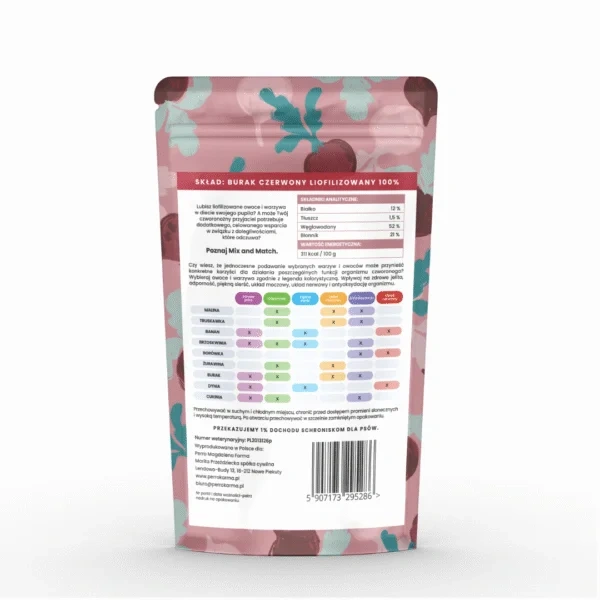 Liofilizowane przysmaki warzywne Perro - Burak