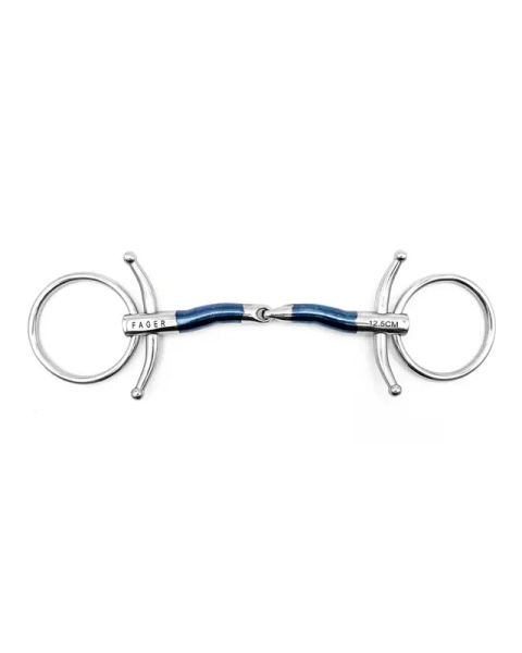 Wędzidło zwykłe z krótkimi wąsami FAGER Gustav - pojedynczo łamane