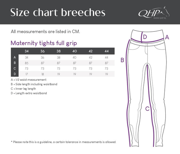 Legginsy jeździeckie dla kobiet w ciąży QHP Maternity