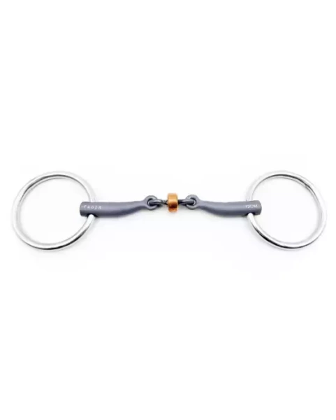 Wędzidło zwykłe FAGER Stephanie Titanium - podwójnie łamane z rollerem