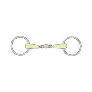 Wędzidło zwykłe o smaku jabłkowym Horze - podwójnie łamane