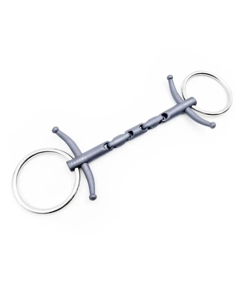 Wędzidło zwykłe z krótkimi wąsami FAGER Wilma Titanium - wielokrotnie łamane